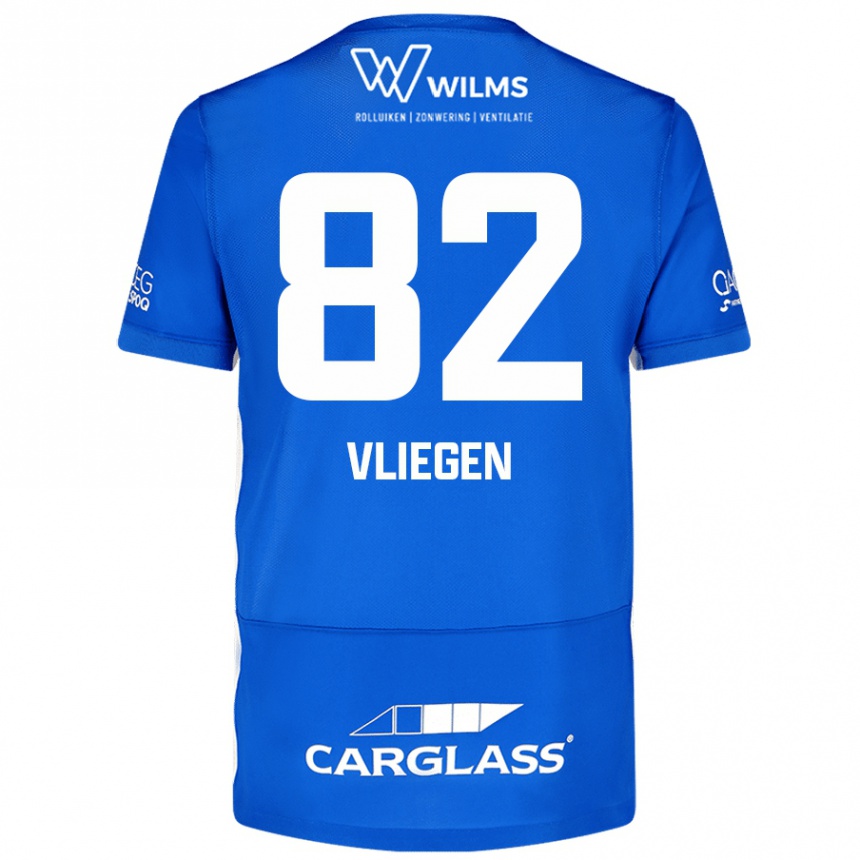 Enfant Football Maillot Olivier Vliegen #82 Bleu Tenues Domicile 2024/25