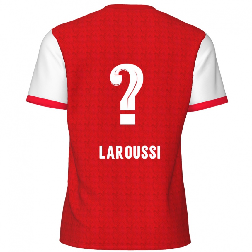 Enfant Football Maillot Nizar Laroussi #0 Rouge Blanc Tenues Domicile 2024/25