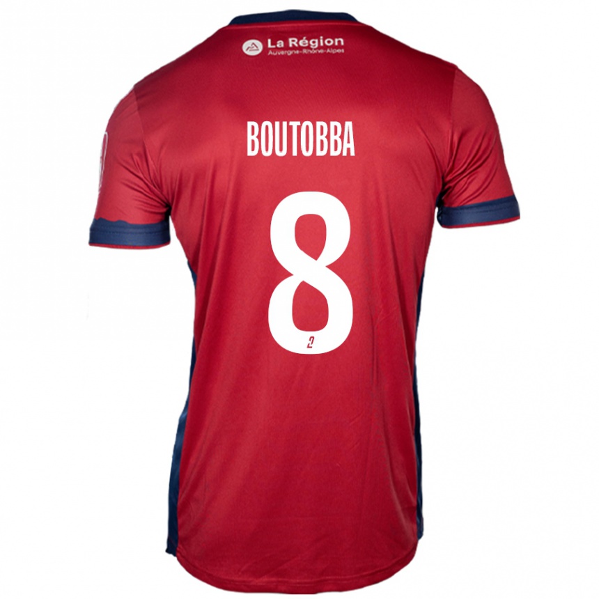 Enfant Football Maillot Bilal Boutobba #8 Bordeaux Clair Tenues Domicile 2024/25