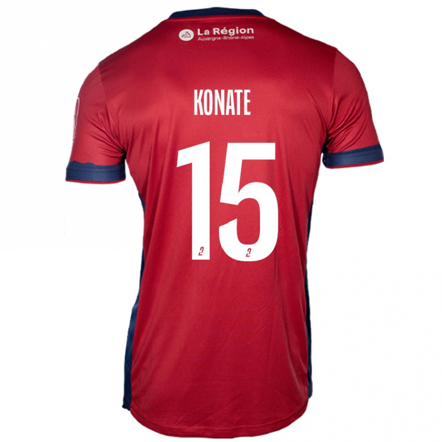 Enfant Football Maillot Cheick Oumar Konaté #15 Bordeaux Clair Tenues Domicile 2024/25