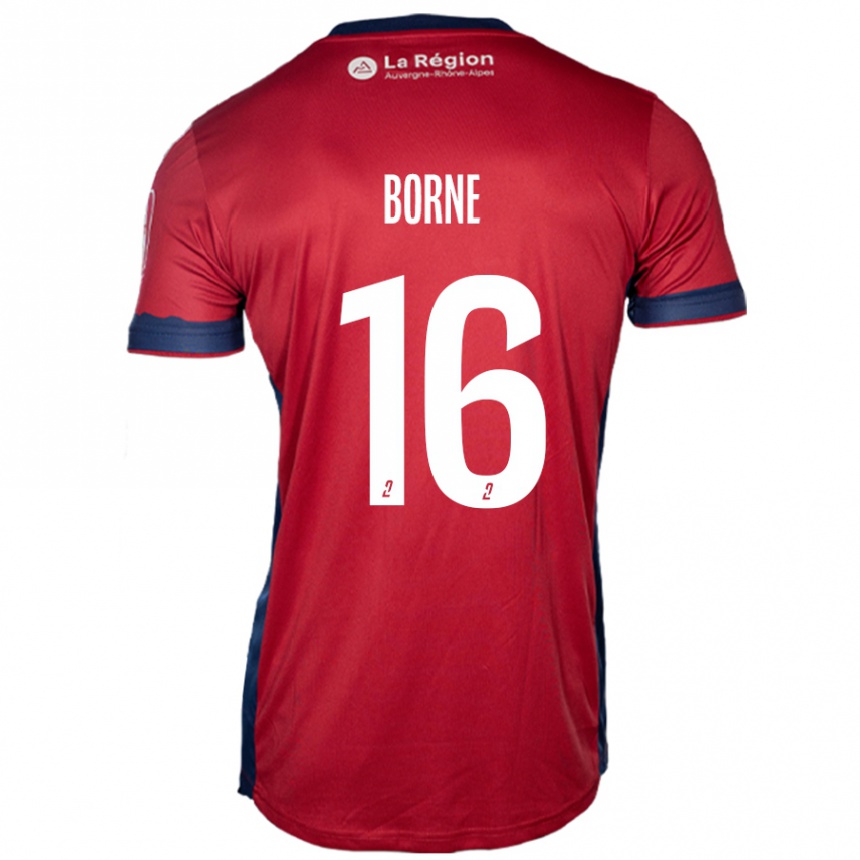 Enfant Football Maillot Théo Borne #16 Bordeaux Clair Tenues Domicile 2024/25