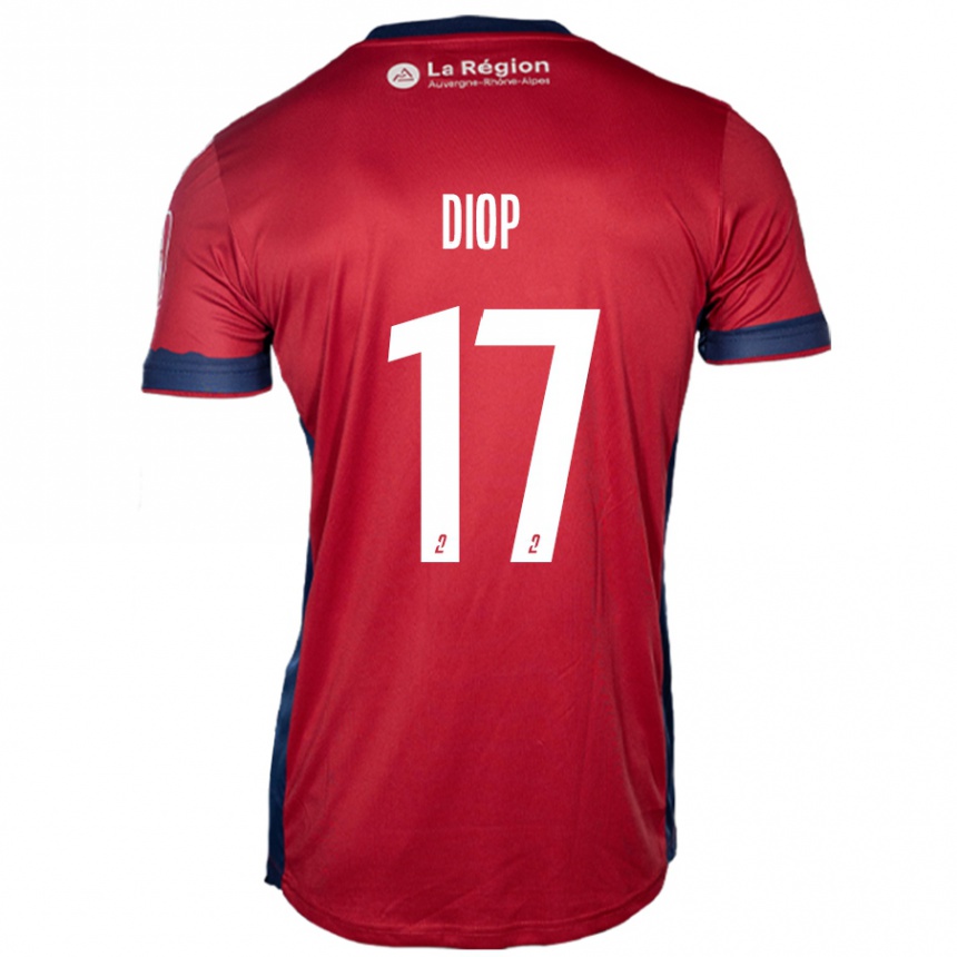 Enfant Football Maillot Ousmane Diop #17 Bordeaux Clair Tenues Domicile 2024/25