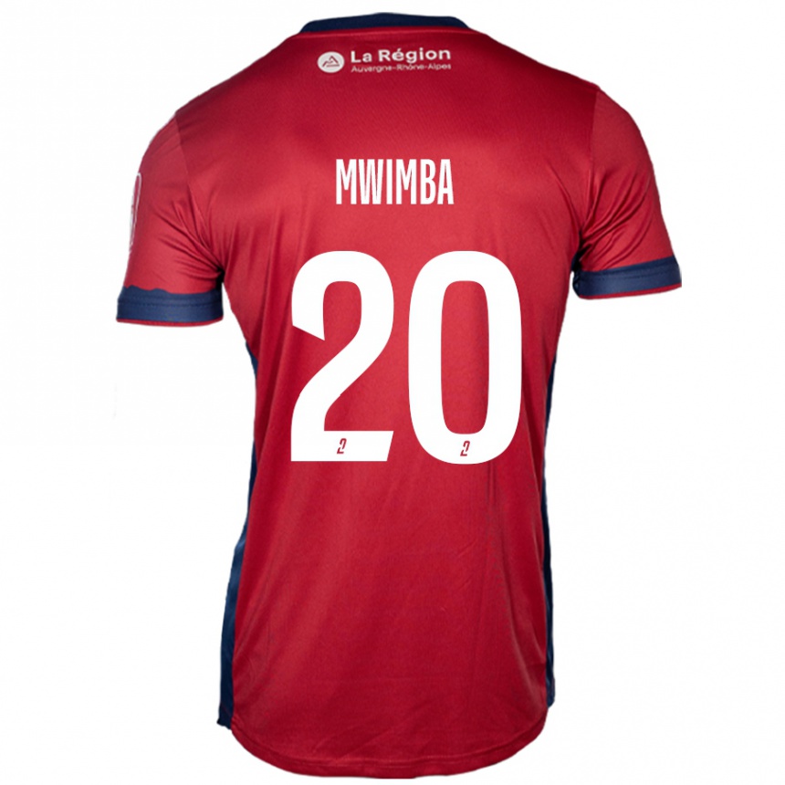 Enfant Football Maillot Josué Mwimba Isala #20 Bordeaux Clair Tenues Domicile 2024/25