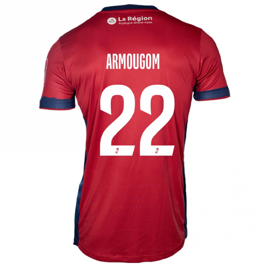 Enfant Football Maillot Yoël Armougom #22 Bordeaux Clair Tenues Domicile 2024/25