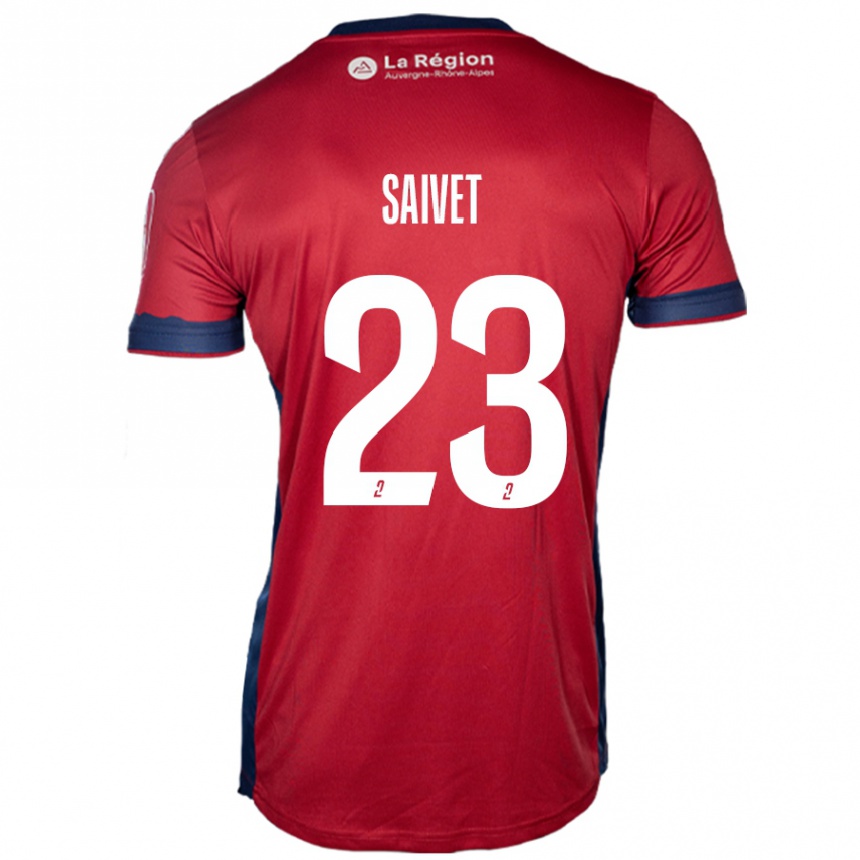 Enfant Football Maillot Henri Saivet #23 Bordeaux Clair Tenues Domicile 2024/25