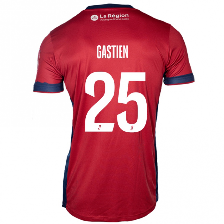 Enfant Football Maillot Johan Gastien #25 Bordeaux Clair Tenues Domicile 2024/25