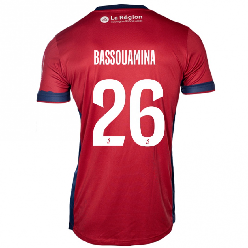 Enfant Football Maillot Mons Bassouamina #26 Bordeaux Clair Tenues Domicile 2024/25