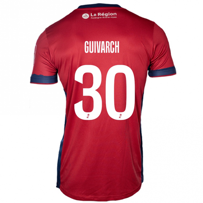 Enfant Football Maillot Théo Guivarch #30 Bordeaux Clair Tenues Domicile 2024/25