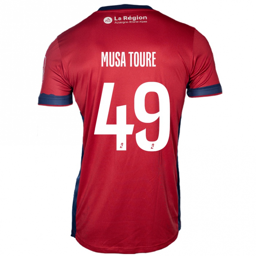 Enfant Football Maillot Musa Toure #49 Bordeaux Clair Tenues Domicile 2024/25