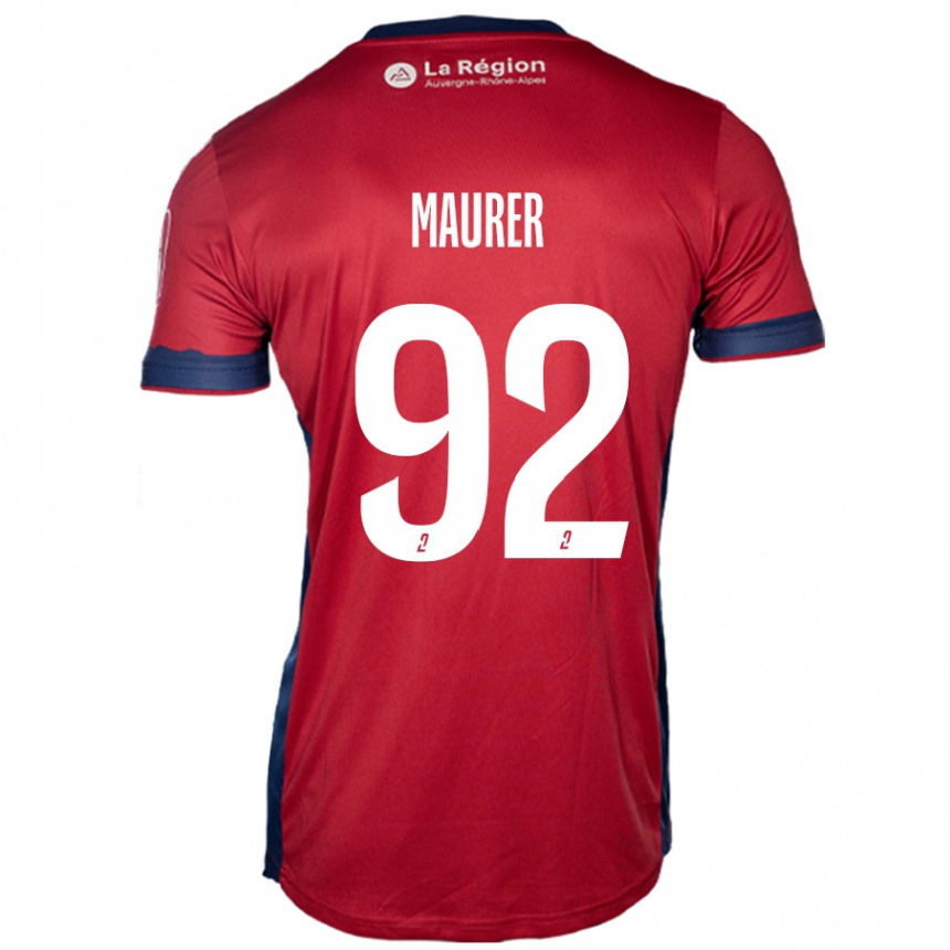 Enfant Football Maillot Aïman Maurer #92 Bordeaux Clair Tenues Domicile 2024/25