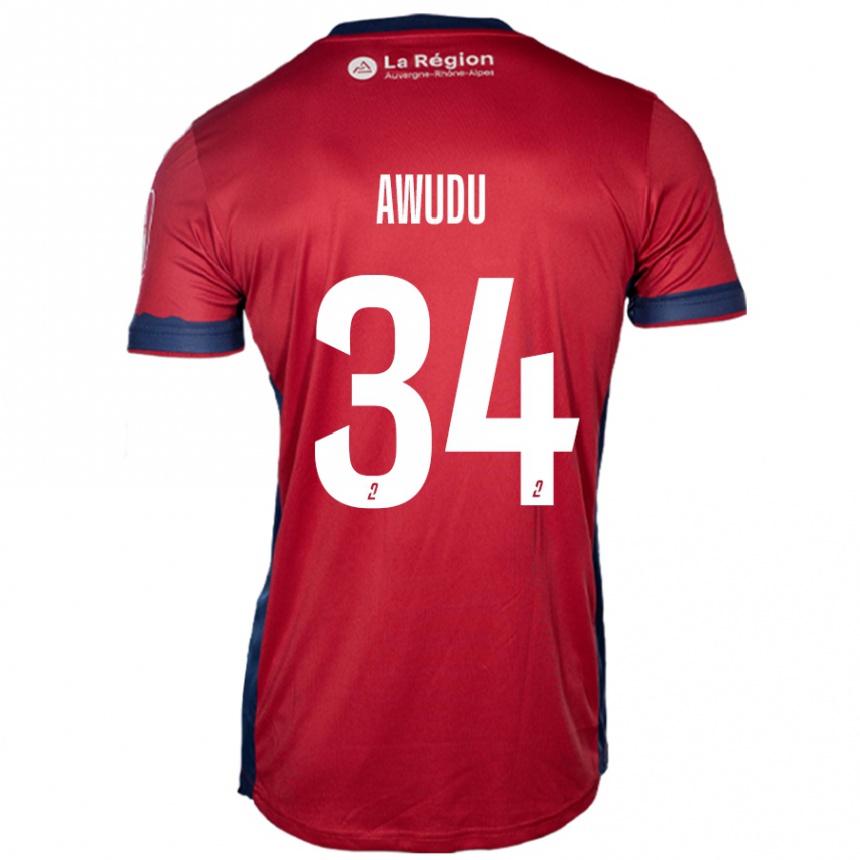 Enfant Football Maillot Sumaila Awudu #34 Bordeaux Clair Tenues Domicile 2024/25