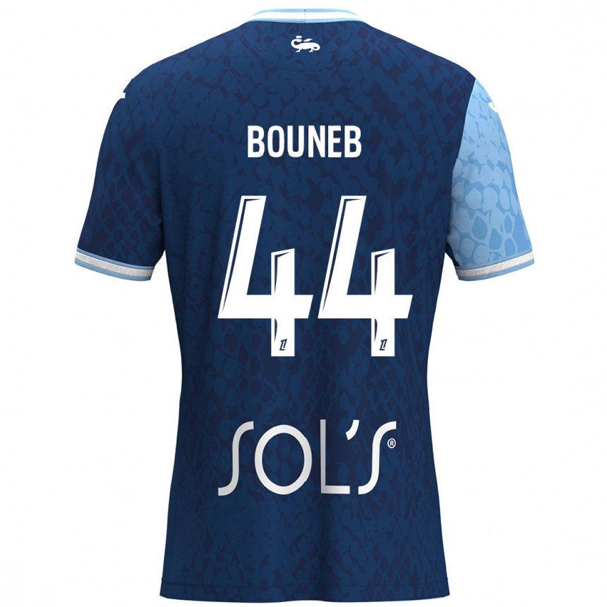 Enfant Football Maillot Ismaïl Bouneb #44 Bleu Ciel Bleu Foncé Tenues Domicile 2024/25