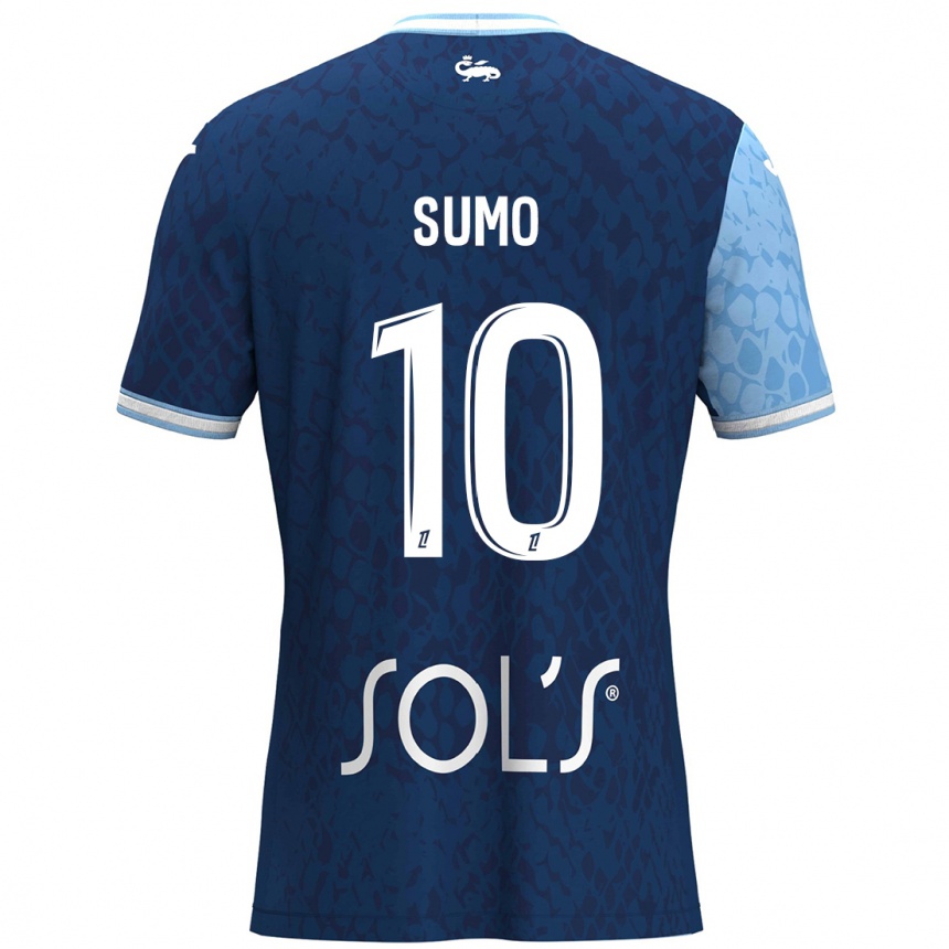 Enfant Football Maillot Eva Sumo #10 Bleu Ciel Bleu Foncé Tenues Domicile 2024/25