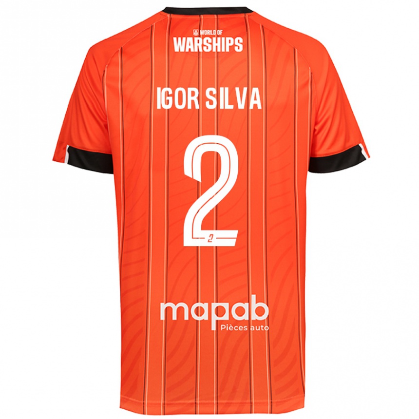 Enfant Football Maillot Igor Silva #2 Orange Tenues Domicile 2024/25