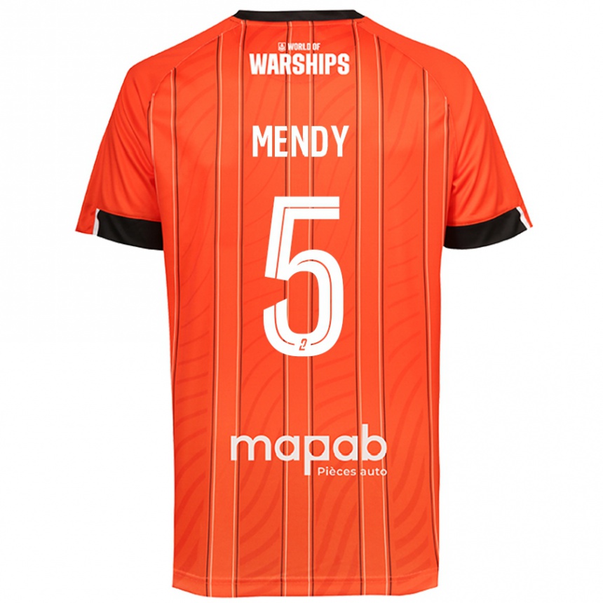 Enfant Football Maillot Benjamin Mendy #5 Orange Tenues Domicile 2024/25