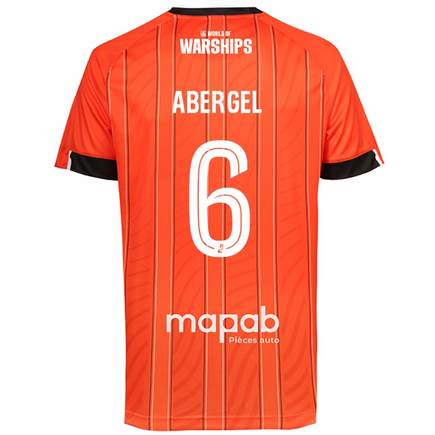 Enfant Football Maillot Laurent Abergel #6 Orange Tenues Domicile 2024/25