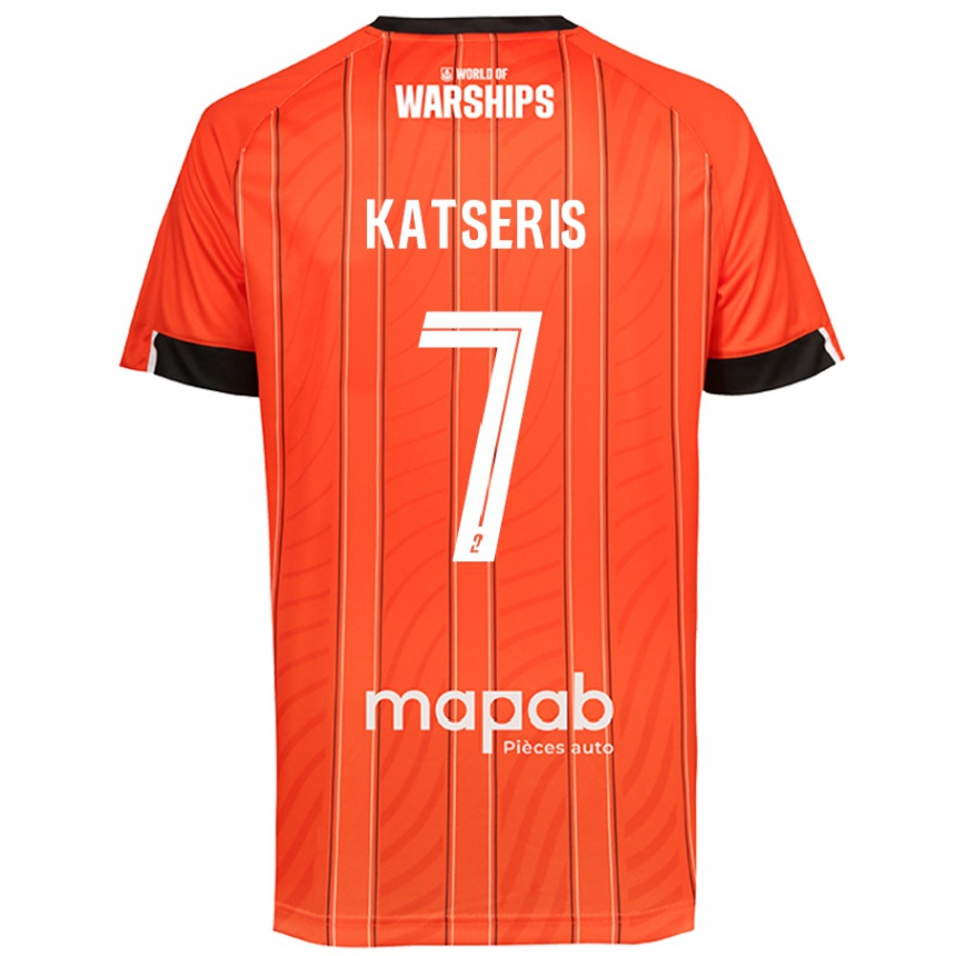 Enfant Football Maillot Panos Katseris #7 Orange Tenues Domicile 2024/25