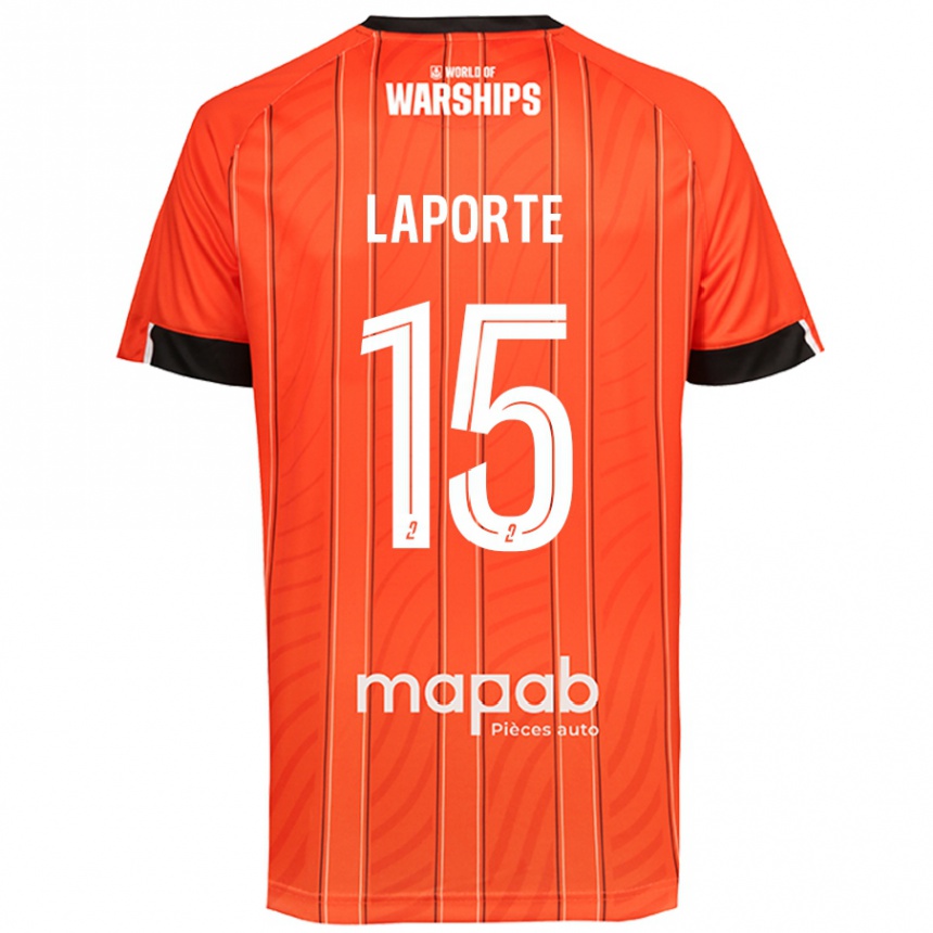 Enfant Football Maillot Julien Laporte #15 Orange Tenues Domicile 2024/25