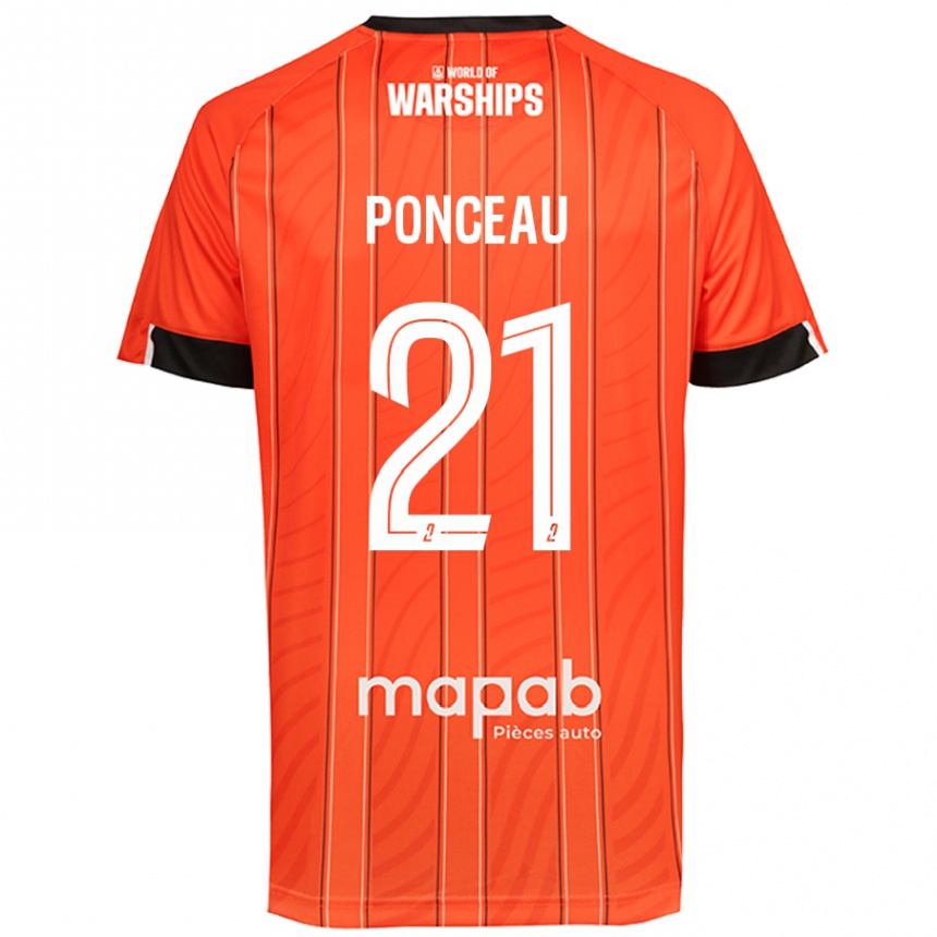 Enfant Football Maillot Julien Ponceau #21 Orange Tenues Domicile 2024/25