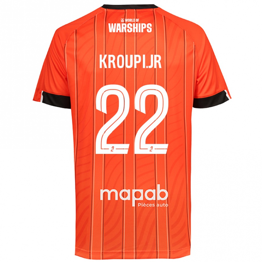 Enfant Football Maillot Eli Junior Kroupi #22 Orange Tenues Domicile 2024/25