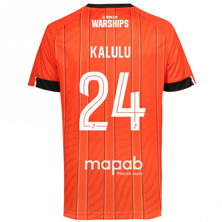 Enfant Football Maillot Gédéon Kalulu #24 Orange Tenues Domicile 2024/25