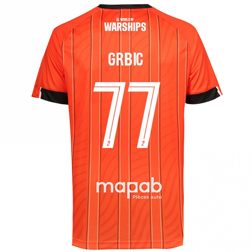 Enfant Football Maillot Adrian Grbic #77 Orange Tenues Domicile 2024/25