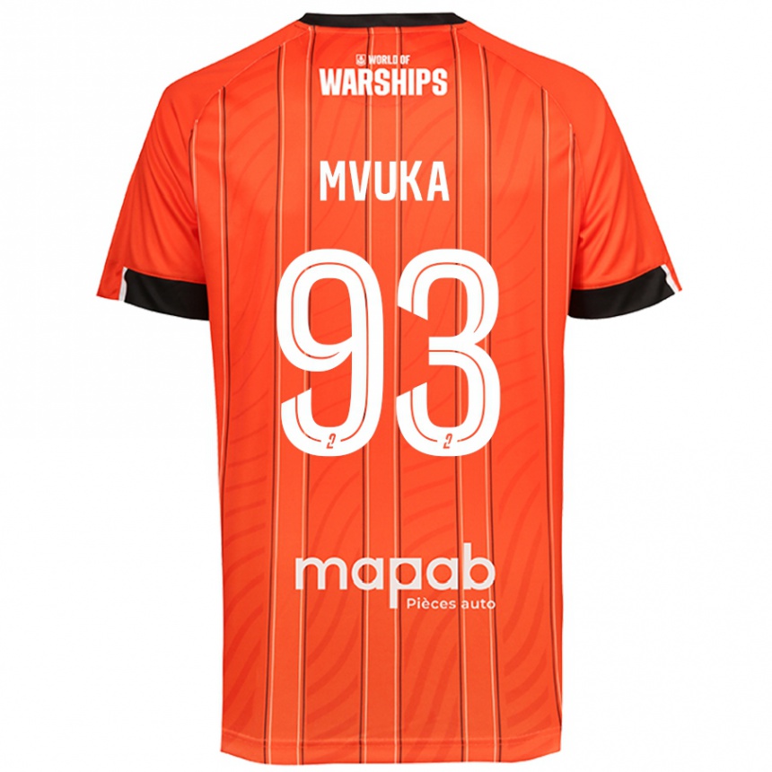 Enfant Football Maillot Joel Mvuka #93 Orange Tenues Domicile 2024/25