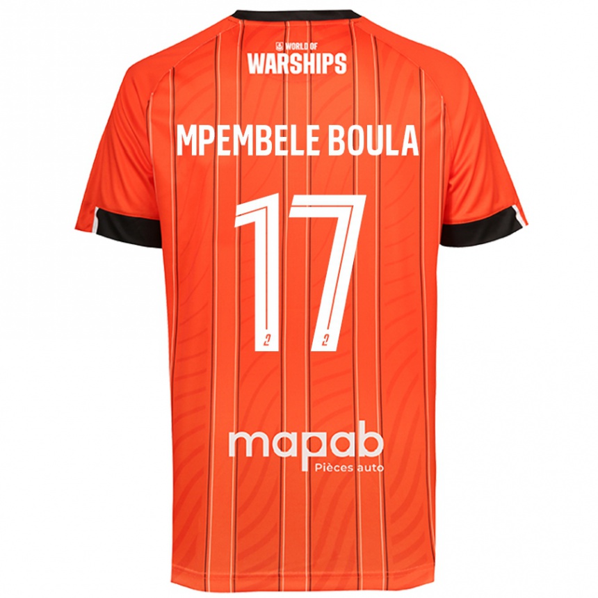 Enfant Football Maillot Exaucé Mpembele Boula #17 Orange Tenues Domicile 2024/25