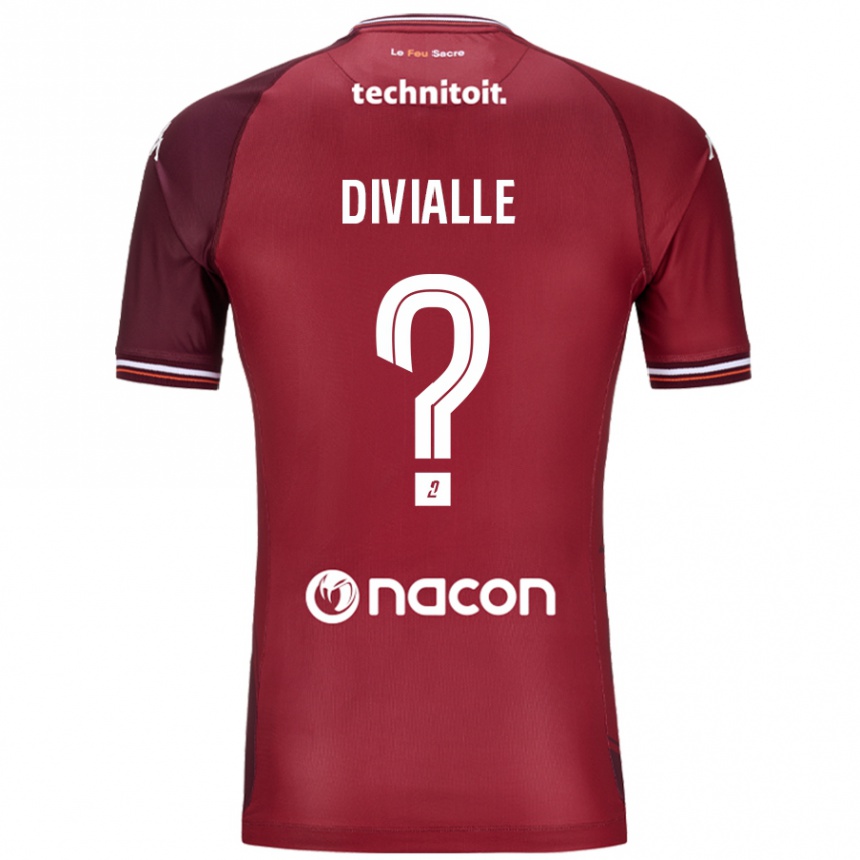 Enfant Football Maillot Charles Divialle #0 Rouge Grenade Tenues Domicile 2024/25