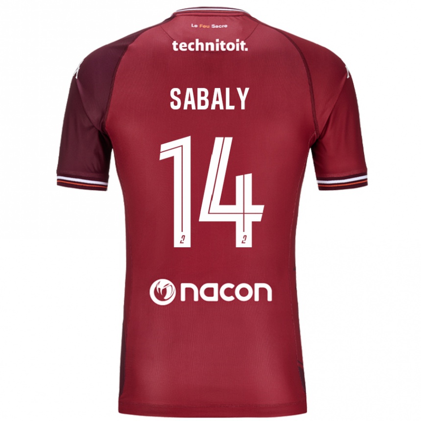 Enfant Football Maillot Cheikh Sabaly #14 Rouge Grenade Tenues Domicile 2024/25