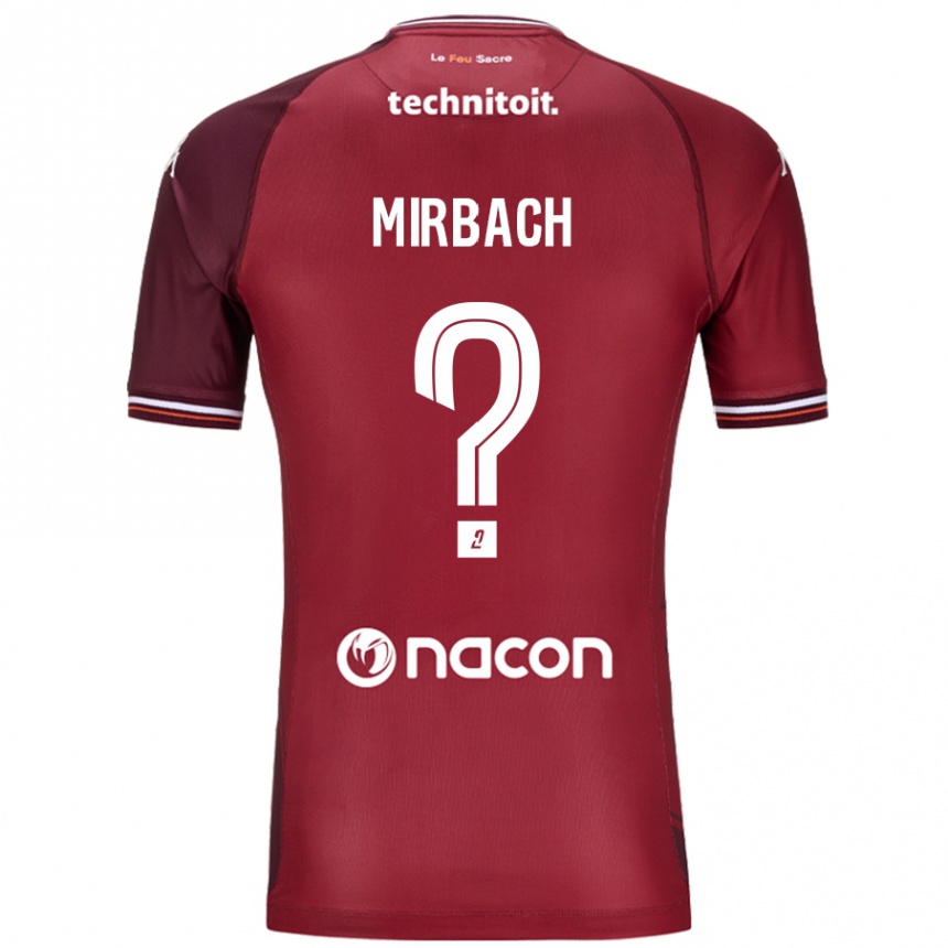 Enfant Football Maillot Alexis Mirbach #0 Rouge Grenade Tenues Domicile 2024/25