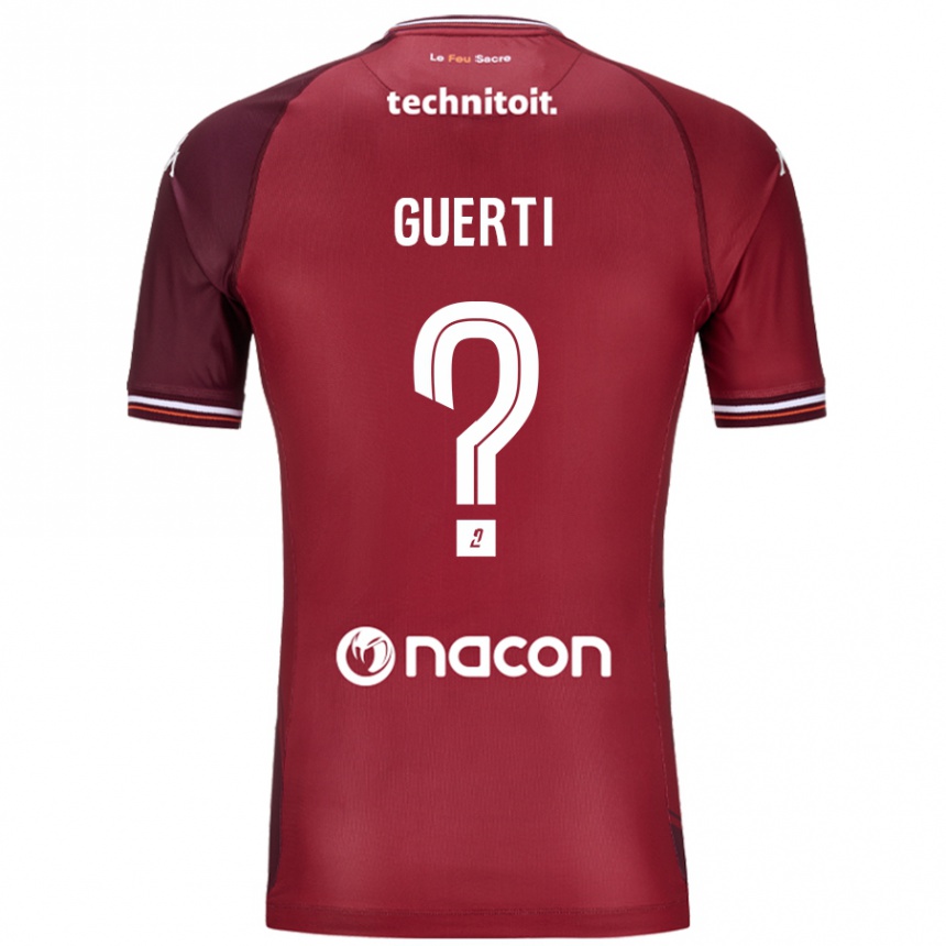 Enfant Football Maillot Ismaël Guerti #0 Rouge Grenade Tenues Domicile 2024/25