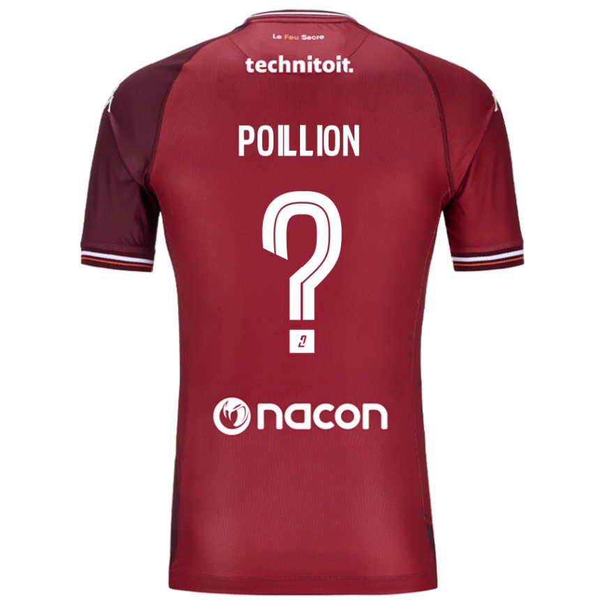 Enfant Football Maillot Noé Poillion #0 Rouge Grenade Tenues Domicile 2024/25