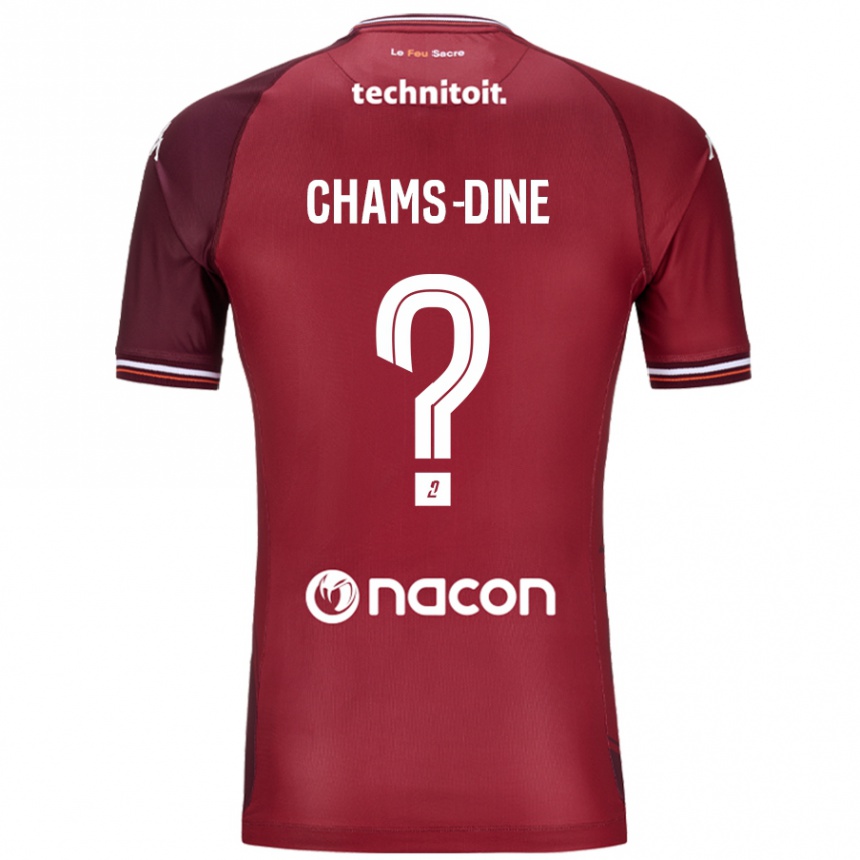 Enfant Football Maillot Adam Chams-Dine #0 Rouge Grenade Tenues Domicile 2024/25