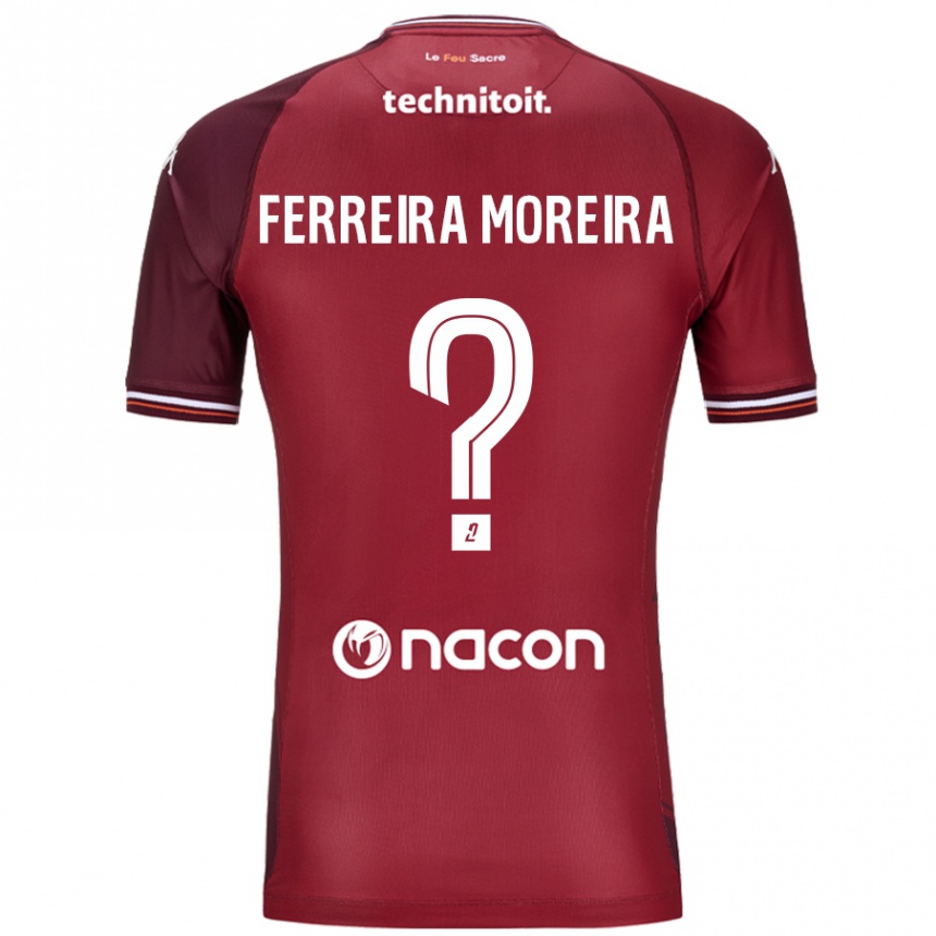 Enfant Football Maillot Ruben Ferreira Moreira #0 Rouge Grenade Tenues Domicile 2024/25