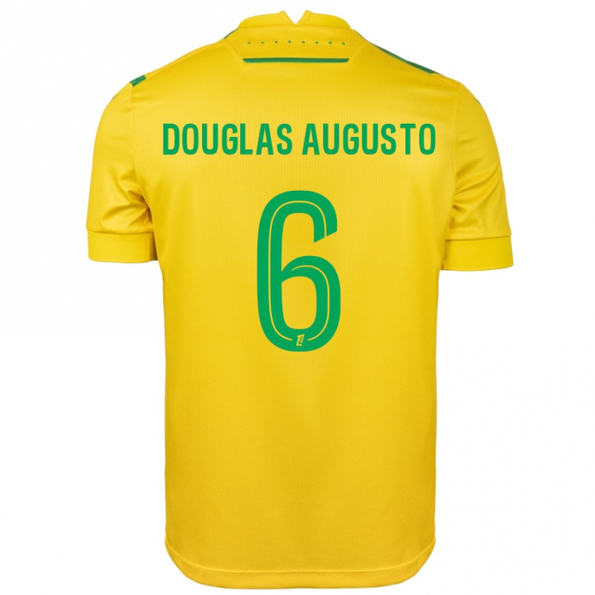 Enfant Football Maillot Douglas Augusto #6 Jaune Vert Tenues Domicile 2024/25