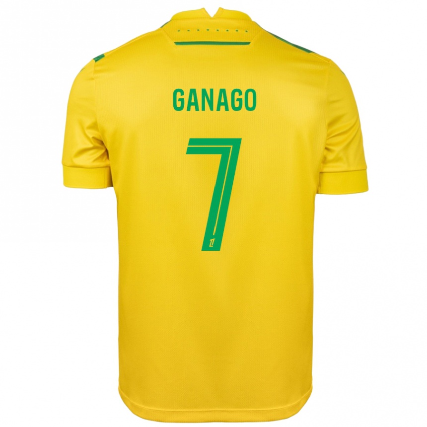 Enfant Football Maillot Ignatius Ganago #7 Jaune Vert Tenues Domicile 2024/25