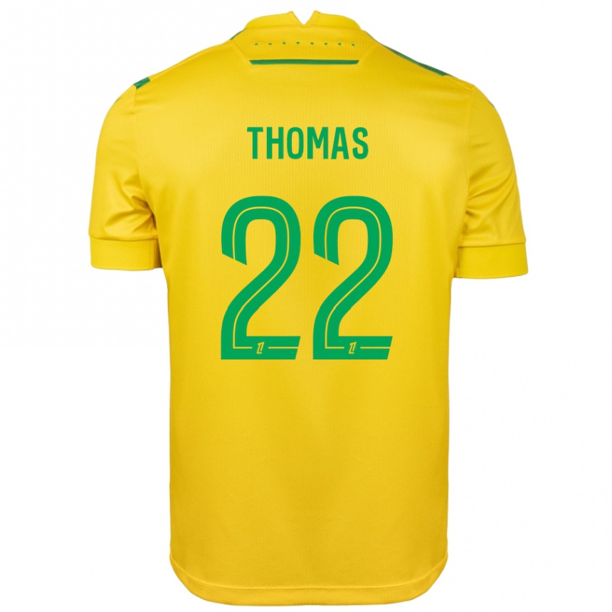 Enfant Football Maillot Sorba Thomas #22 Jaune Vert Tenues Domicile 2024/25