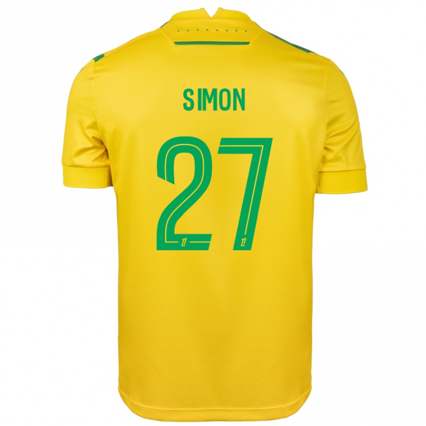 Enfant Football Maillot Moses Simon #27 Jaune Vert Tenues Domicile 2024/25