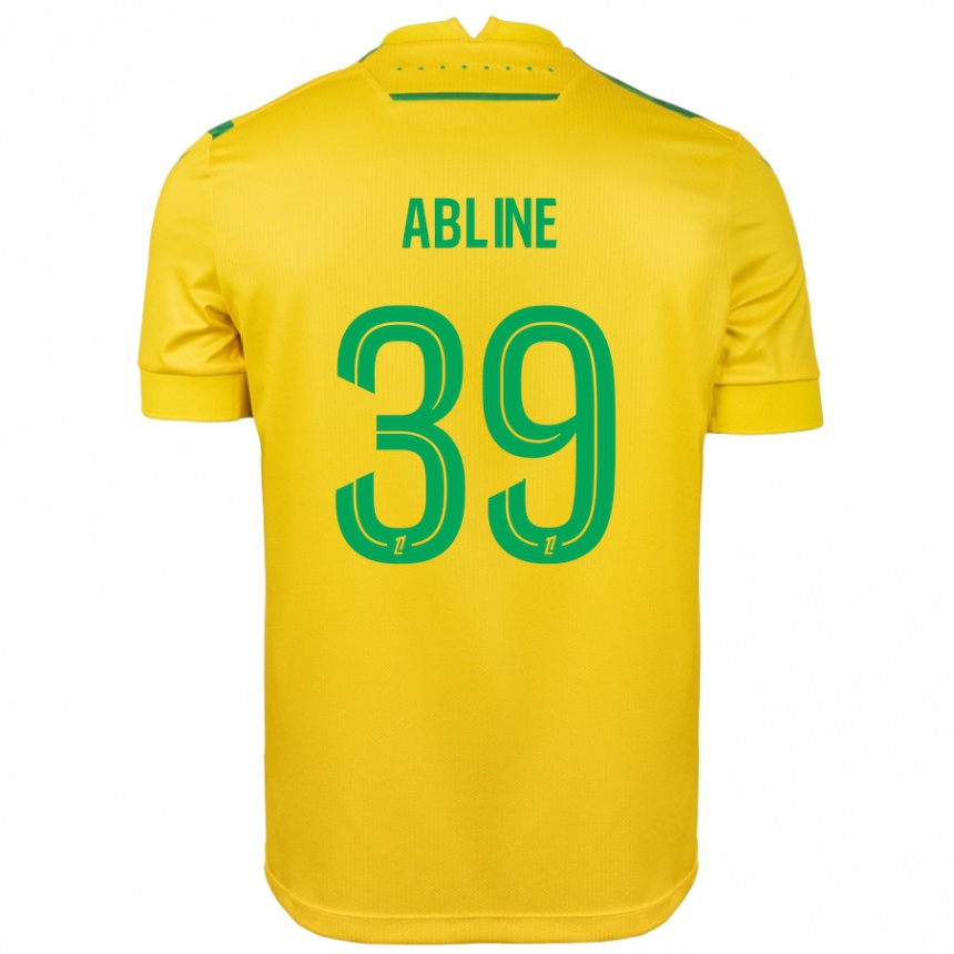 Enfant Football Maillot Matthis Abline #39 Jaune Vert Tenues Domicile 2024/25