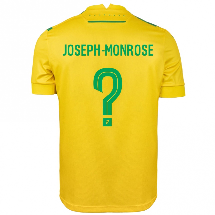 Enfant Football Maillot Florian Joseph-Monrose #0 Jaune Vert Tenues Domicile 2024/25