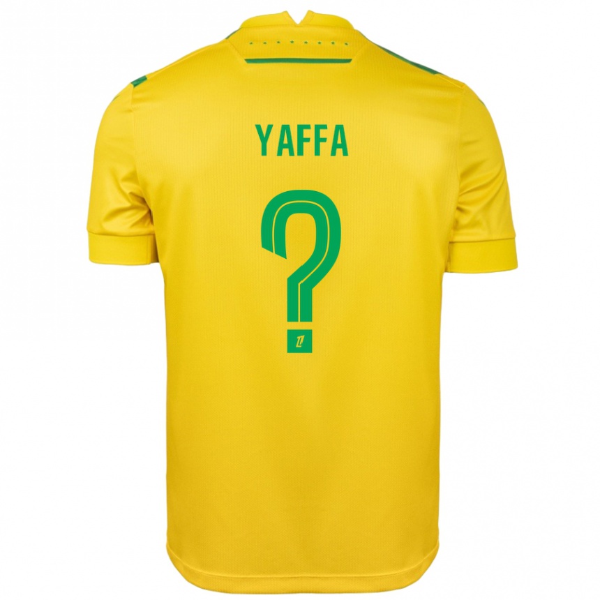 Enfant Football Maillot Cheickné Yaffa #0 Jaune Vert Tenues Domicile 2024/25