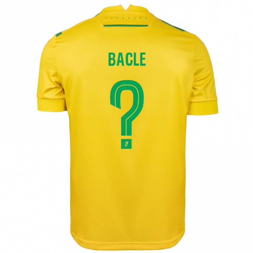 Enfant Football Maillot Thomas Bacle #0 Jaune Vert Tenues Domicile 2024/25