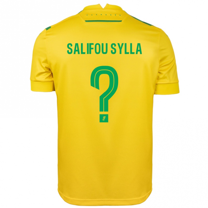 Enfant Football Maillot Salifou Sylla #0 Jaune Vert Tenues Domicile 2024/25