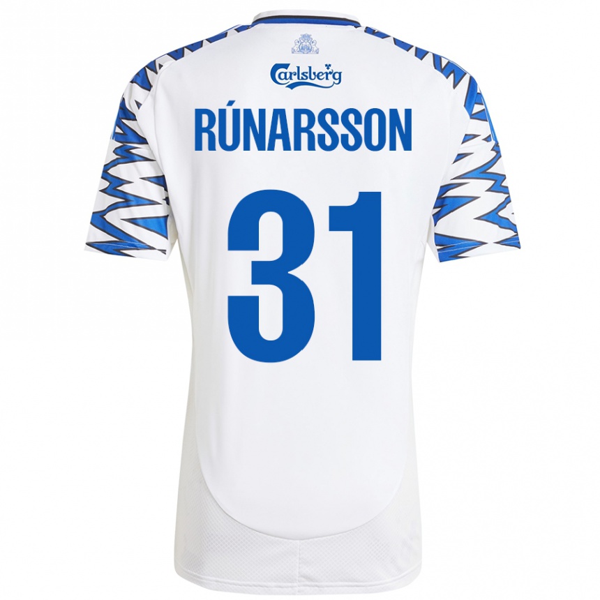 Enfant Football Maillot Runar Alex Runarsson #31 Blanc Bleu Ciel Tenues Domicile 2024/25