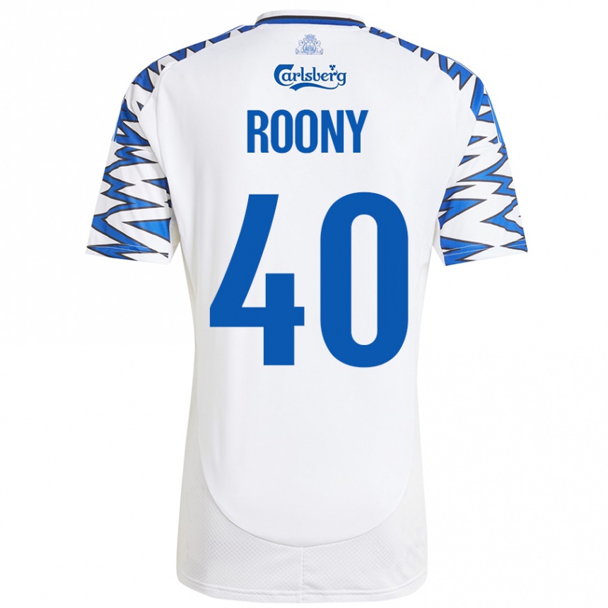 Enfant Football Maillot Roony Bardghji #40 Blanc Bleu Ciel Tenues Domicile 2024/25