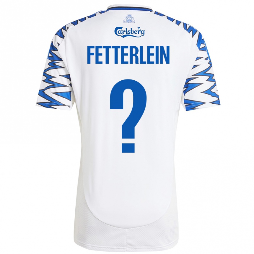 Enfant Football Maillot Sean Fetterlein #0 Blanc Bleu Ciel Tenues Domicile 2024/25