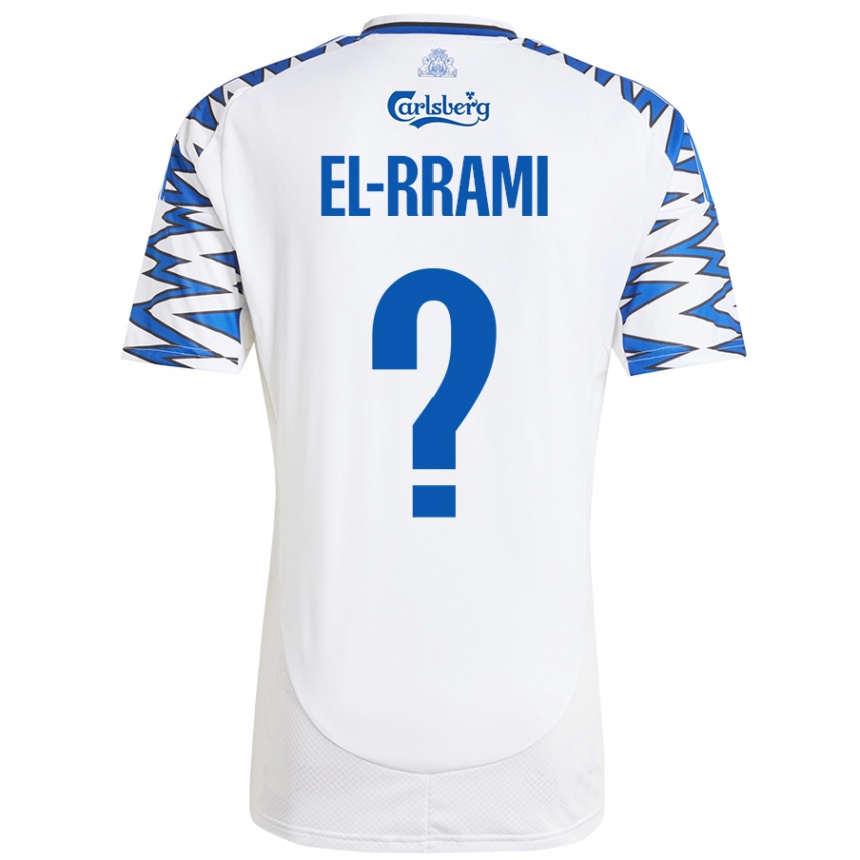 Enfant Football Maillot Jamil El-Rrami #0 Blanc Bleu Ciel Tenues Domicile 2024/25