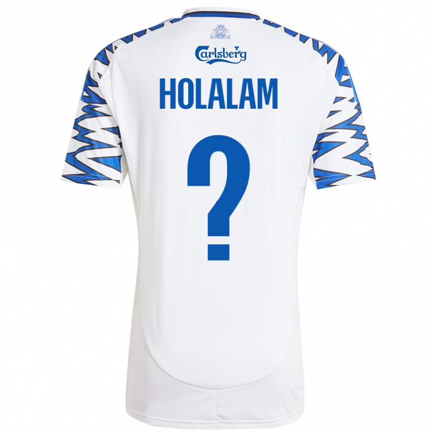 Enfant Football Maillot Ishaq Holalam #0 Blanc Bleu Ciel Tenues Domicile 2024/25