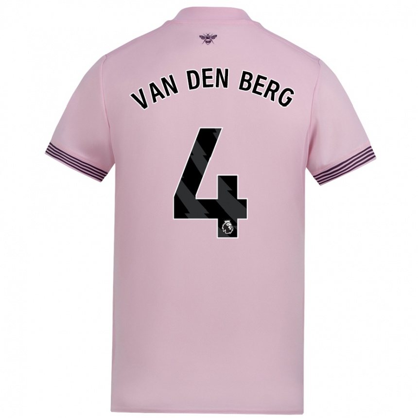 Enfant Football Maillot Sepp Van Den Berg #4 Rose Tenues Extérieur 2024/25